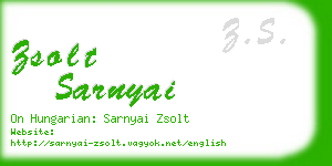 zsolt sarnyai business card